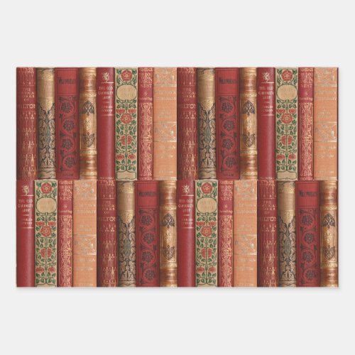 Beautiful Book Spines Wrapping Paper Sheets