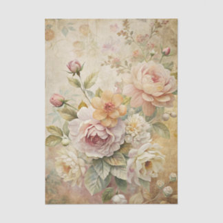 Beautiful Boquet of Pastel Flowers Background Tissue Paper