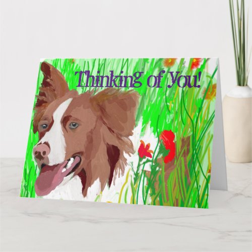  Beautiful Border Collie Sends Love Card