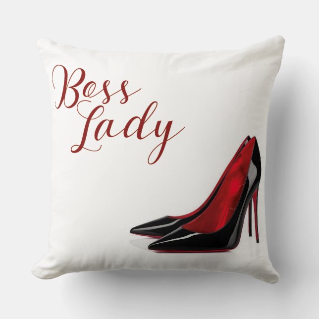 Beautiful Boss Lady Pillow, with crown  Throw Pillow (Front)