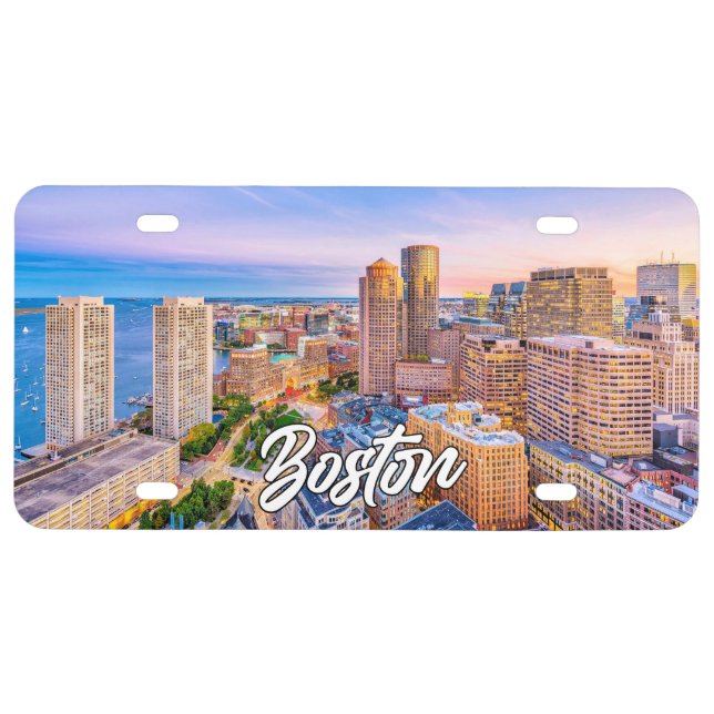 Beautiful Boston, Massachusetts, United States License Plate (Front)