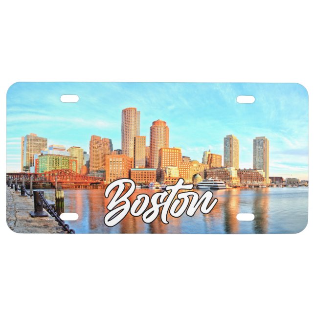 Beautiful Boston, Massachusetts, USA License Plate (Front)