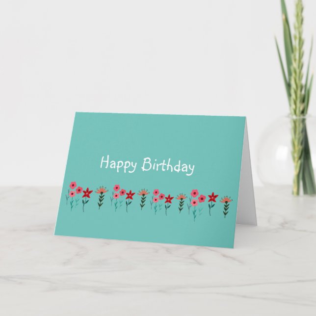 Beautiful Botanical Birthday Card (Front)