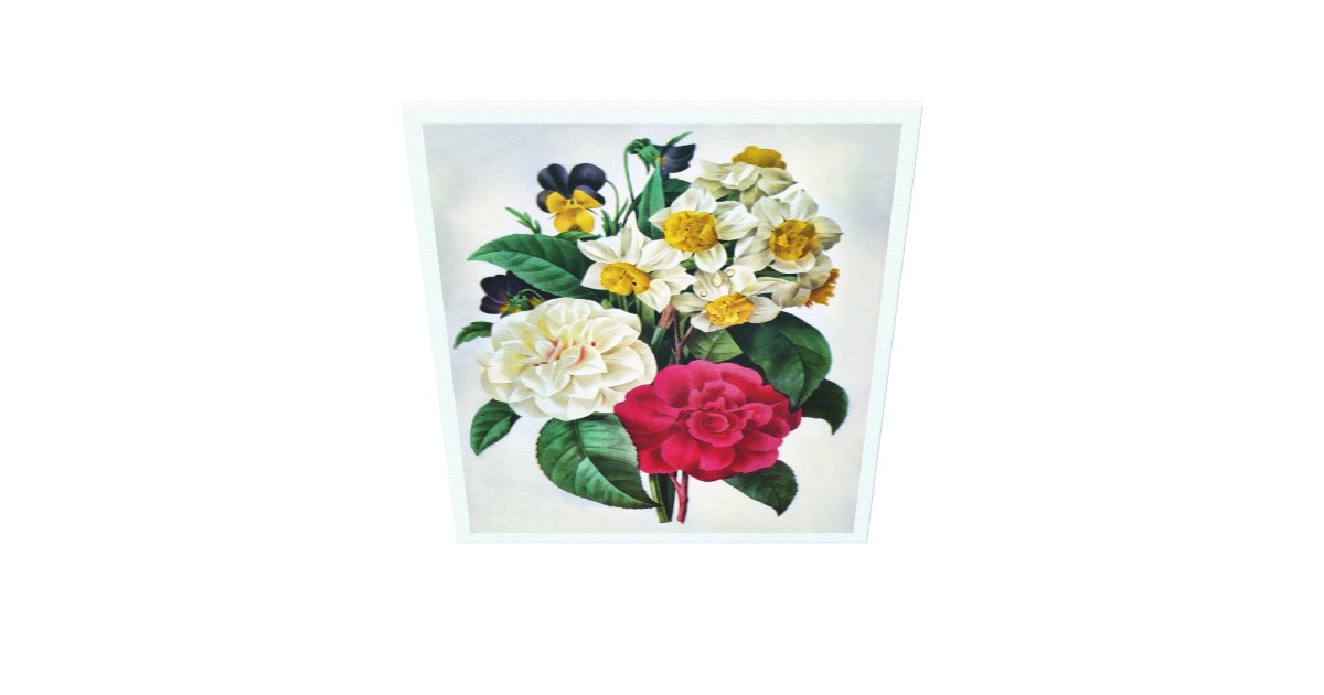 Beautiful Botanical Bouquet Canvas Print | Zazzle