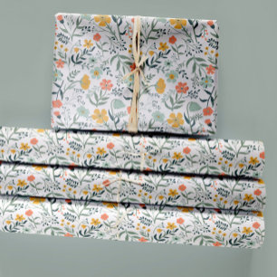 Beautiful Botanical Floral Decoupage Gift Wrapping Paper Sheets