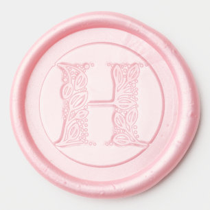 Beautiful botanical H initial elegant monogram Wax Seal Sticker