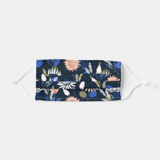 Beautiful Botanical Protea Flowers Floral Adult Cloth Face Mask (Front, Folded)