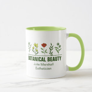 Beautiful Botanical Spa Salon Floral Business Mug