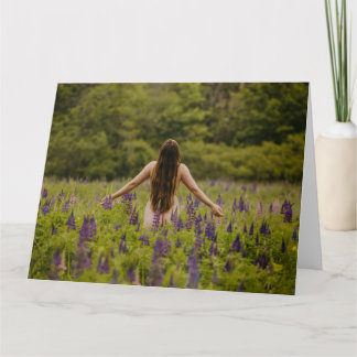 beautiful boudoir with greens greeting card