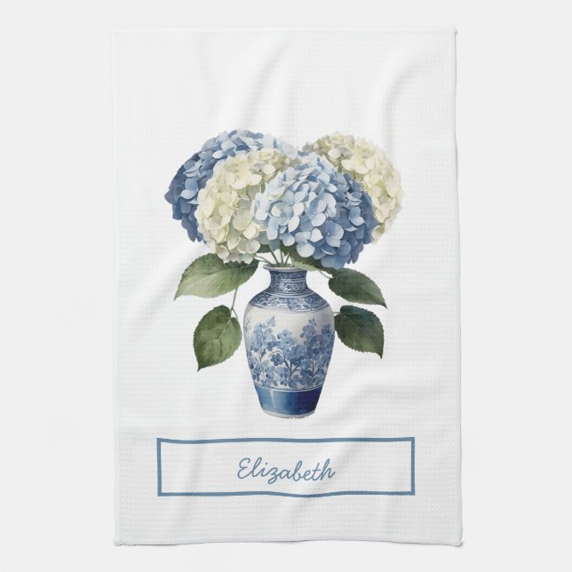 Beautiful bouquet hydrangea  kitchen towel (Vertical)