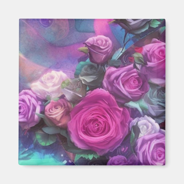 Beautiful bouquet of roses  magnet (Front)