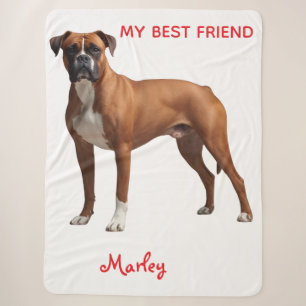 Beautiful Boxer Personalized Sherpa Blanket