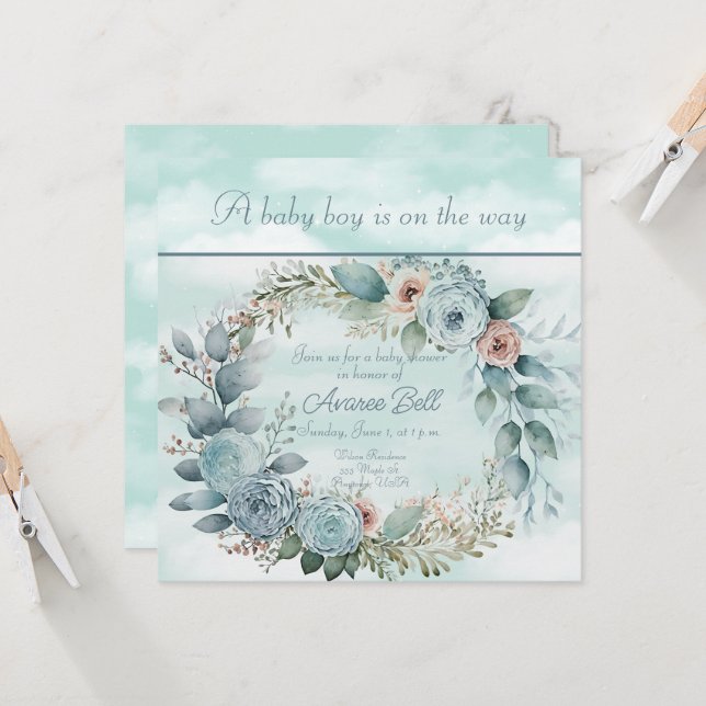 Beautiful Boy Baby Shower  (Front/Back In Situ)