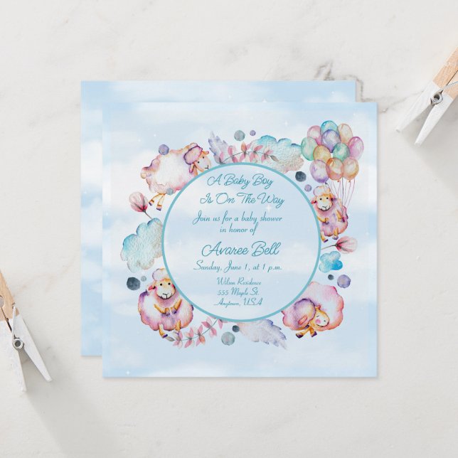 Beautiful Boy Baby Shower  (Front/Back In Situ)