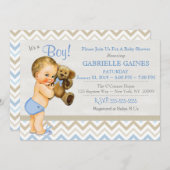 Beautiful Boy Baby Shower Invitation Personalized (Front/Back)