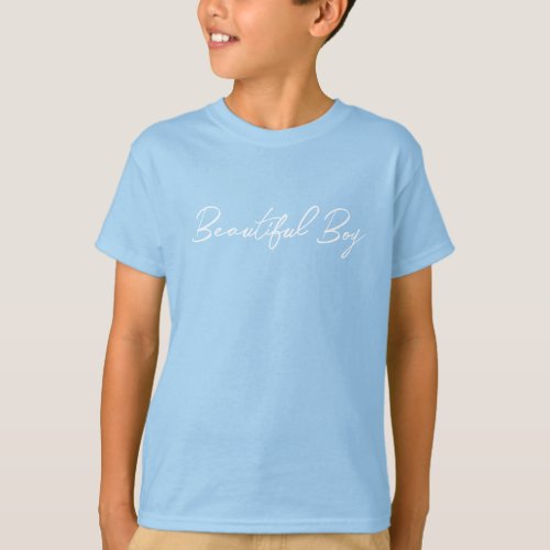 Beautiful Boy Boys Blue Trendy Holiday Gift  T_Shirt