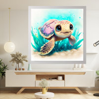 Beautiful Boy Ocean Sea Cute Turtle Colorful Gifts