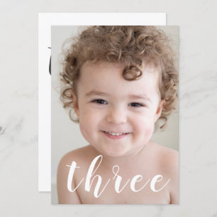 Beautiful Boys 3rd Birthday Party Photo & Script Invitation