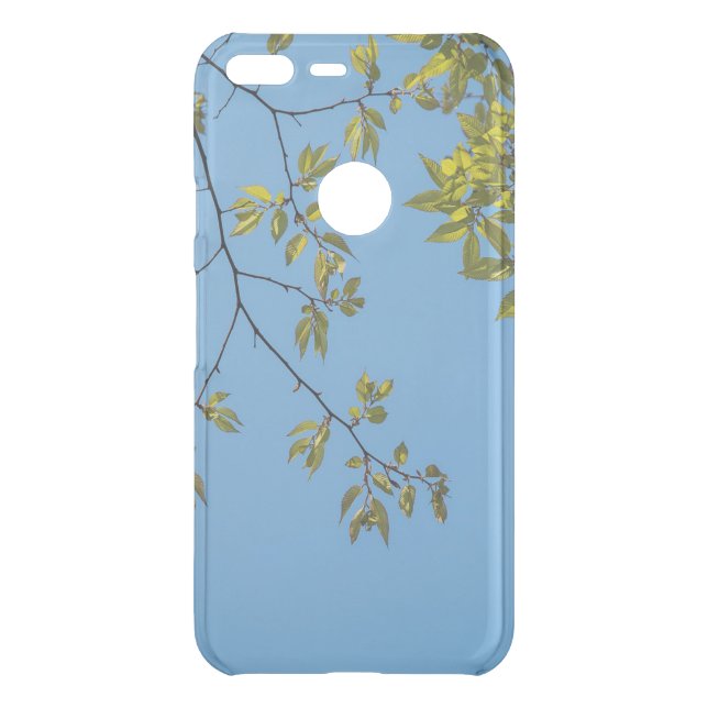 beautiful branch with green and yellow leaves hug uncommon google pixel XL case (Back)