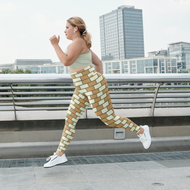 Beautiful Brick Pattern Yoga Workout Leggings (Creator Uploaded)