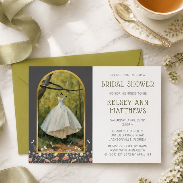 Beautiful Bridal Dress Shower Invitation (Creator Uploaded)