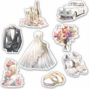 Beautiful Bride and Groom Sticker