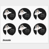 Beautiful Bride Bridal Shower Classic Round Sticker (Sheet)
