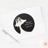 Beautiful Bride Bridal Shower Classic Round Sticker (Envelope)