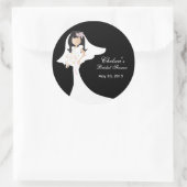 Beautiful Bride Bridal Shower Classic Round Sticker (Bag)