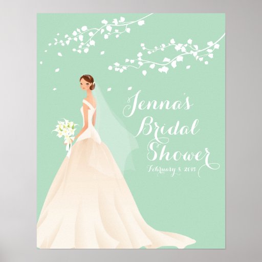 Beautiful Bride Bridal Shower Poster | Zazzle