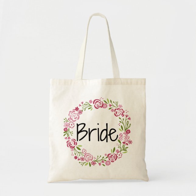 Beautiful Bride Floral Tote (Front)