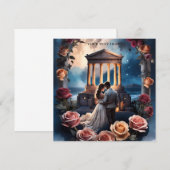 Beautiful Bride & Groom Standing by the Sea (Front/Back)