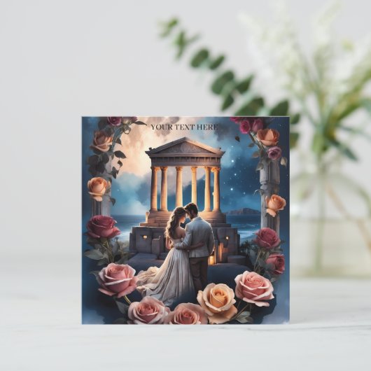 Beautiful Bride & Groom Standing by the Sea (Standing Front)