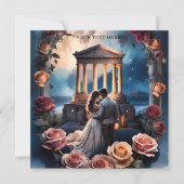 Beautiful Bride & Groom Standing by the Sea (Front)