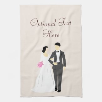 Beautiful Bride & Groom Wedding Towel