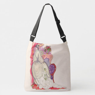 beautiful bride in a beautiful gown crossbody bag
