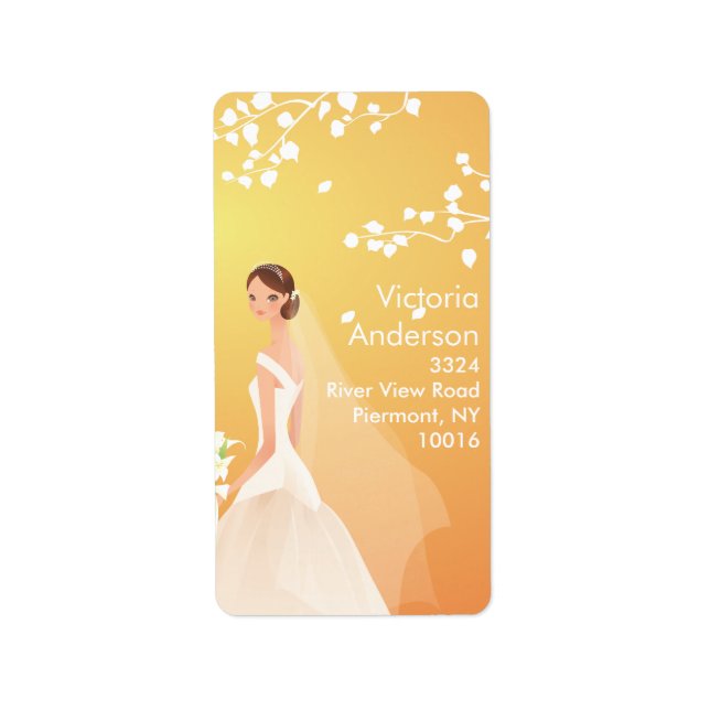 Beautiful Bride Return Address Labels. Label (Front)