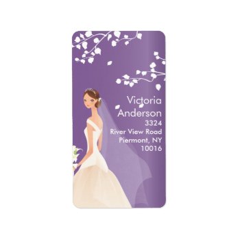 Beautiful Bride Return Address Labels. Label by celebrateitweddings at Zazzle