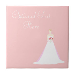Beautiful Bride Wedding Ceramic Tile
