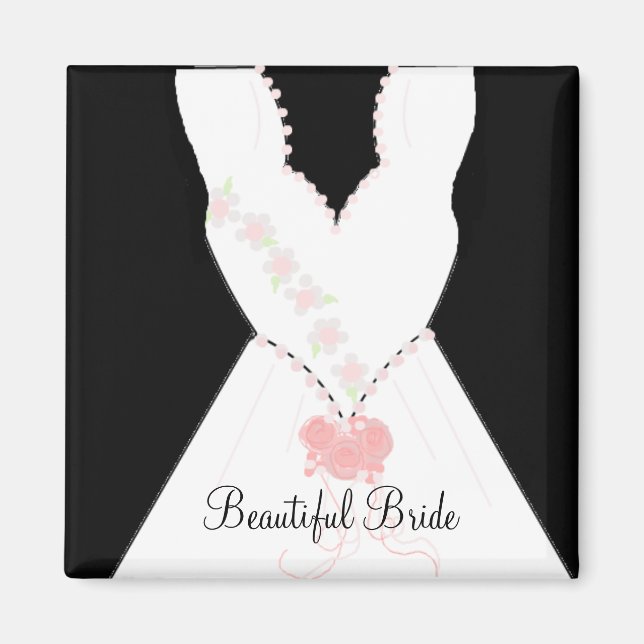 Beautiful Bride Wedding Gown Magnet (Front)