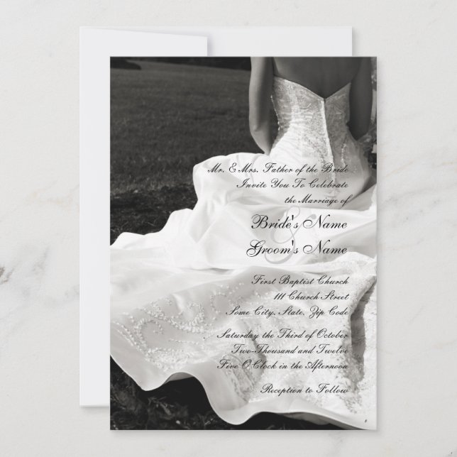 Beautiful Bride Wedding Invitation (Front)