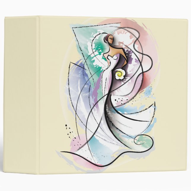 Beautiful Bride Wedding Notebook Binder (Front/Spine)