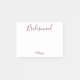 Beautiful Bridesmaid White and Burgundy