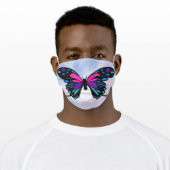 Beautiful Bright Butterfly Adult Cloth Face Mask (Worn)