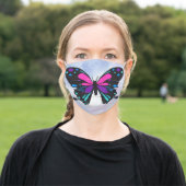 Beautiful Bright Butterfly Adult Cloth Face Mask (Outside)