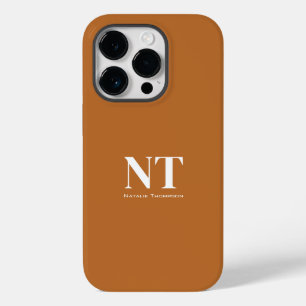 Beautiful bright caramel with modern white text Case-Mate iPhone 14 pro case