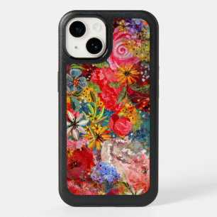 Beautiful Bright Colorful Abstract Floral Pattern OtterBox iPhone 14 Case