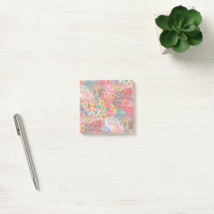 Beautiful Bright Colorful Abstract Floral Pattern Post-it Notes