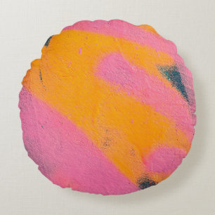 Beautiful bright colorful street art graffiti back round pillow