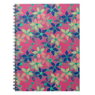 Beautiful bright colors flowers floral summer prin notebook